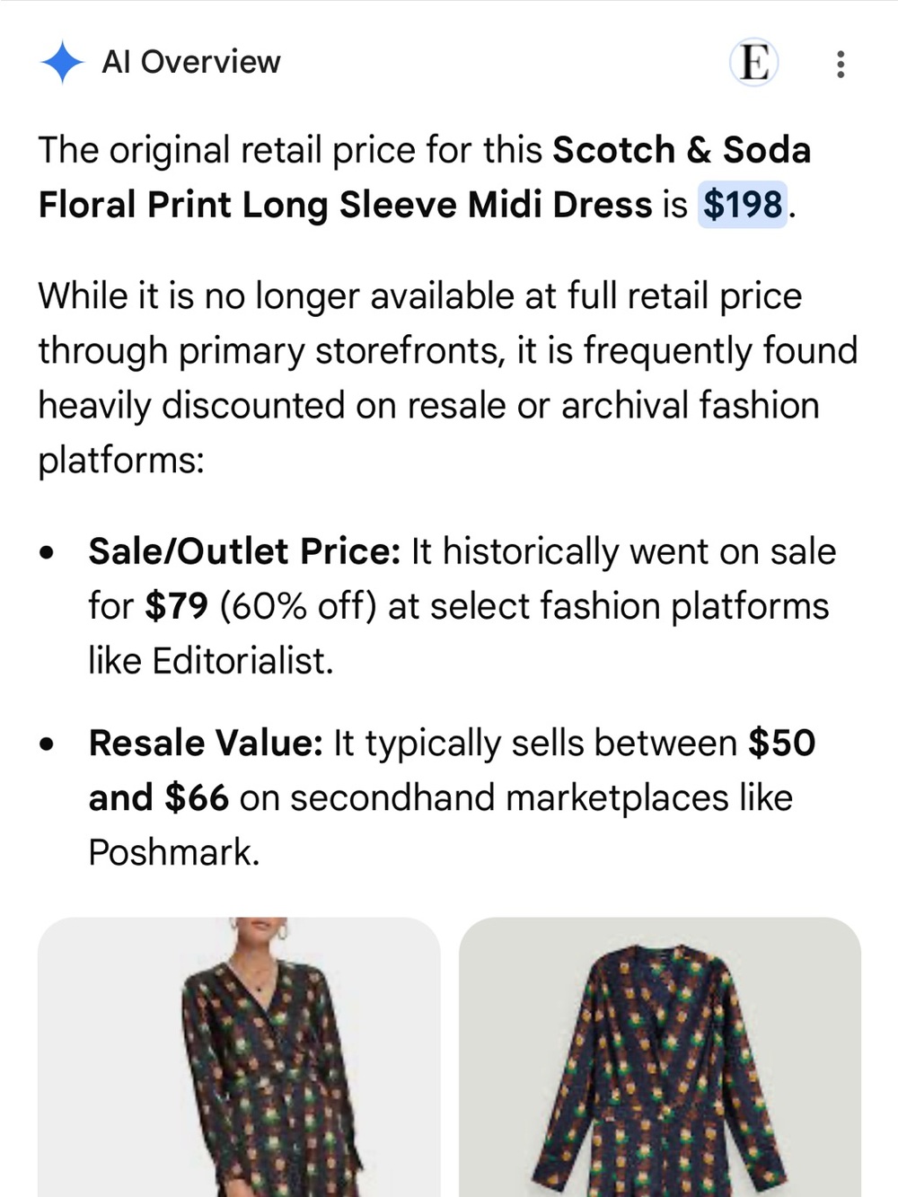 Scotch & Soda Black Floral-Print Wrap Midi Dress - Picture 2 of 8